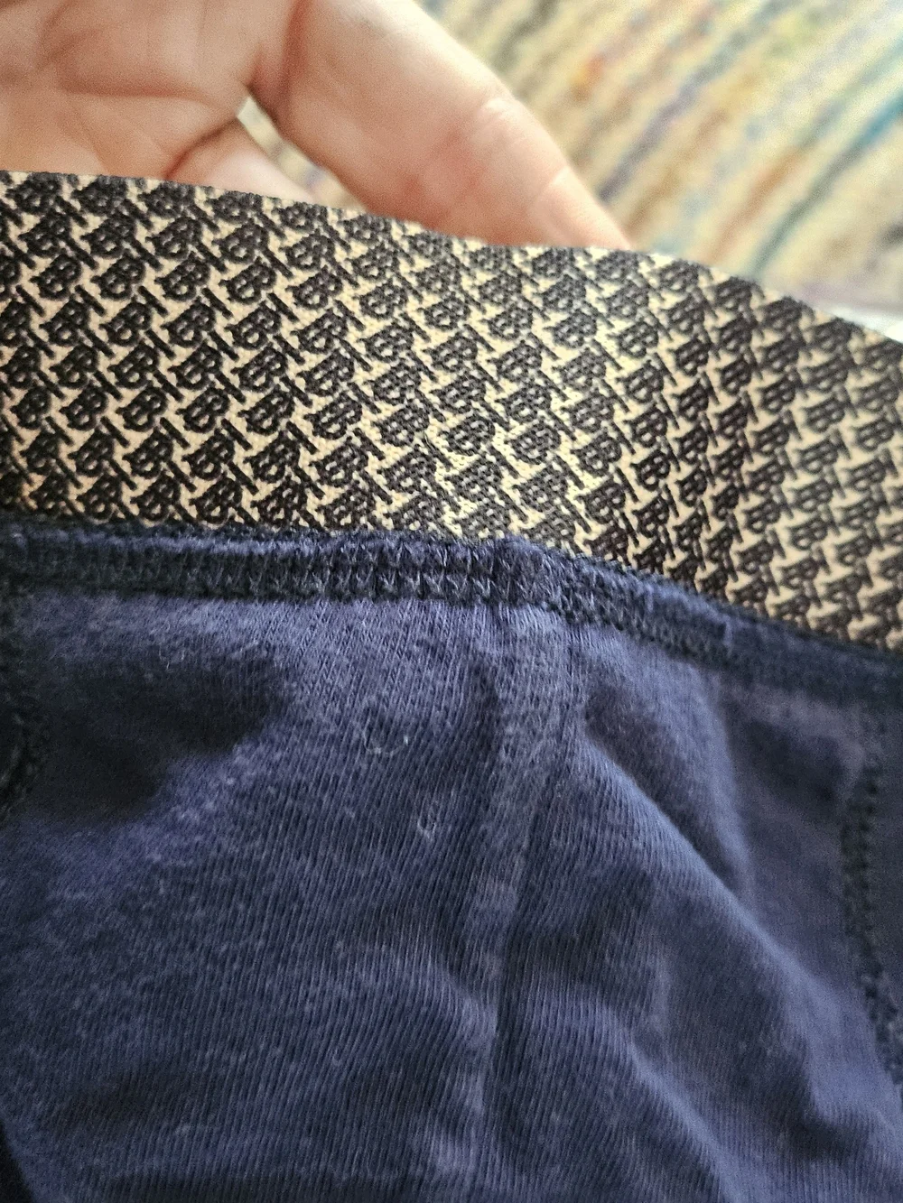 Pre-own Burberry Men's Navy & Tan Cotton Boxer Briefs - 3 Pack